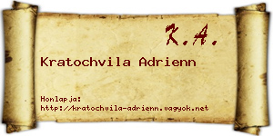 Kratochvila Adrienn névjegykártya