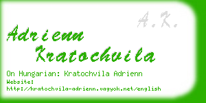 adrienn kratochvila business card
